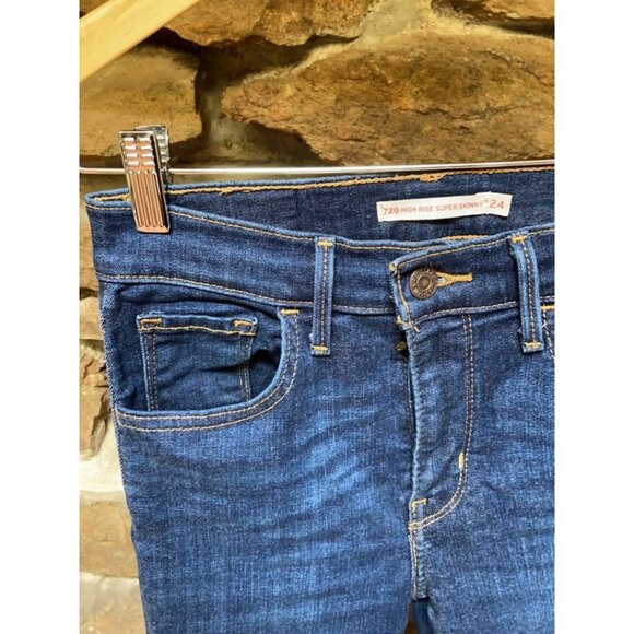 BUNDLE LOT OF 4 WOMEN'S SKINNY JEANS DENIM PAIGE HUDSON LEVI'S Size 24 25 - Picture 12 of 13